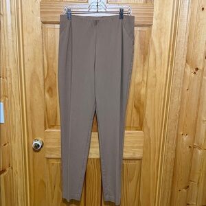 J. Jill Ponte Slim Leg Tan Knit Pants, Size Medium Tall.